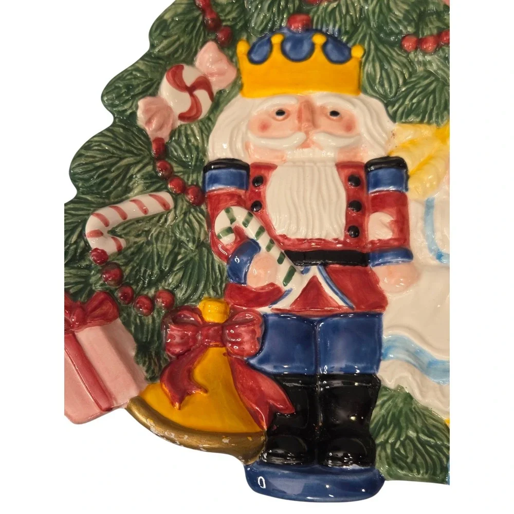 Vintage FITZ & FLOYD 1992 Christmas Dish Nutcracker Holiday‎ (Callouts)